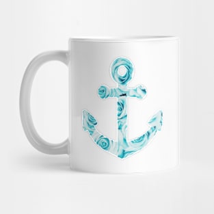 Rose Anchor Nautical Floral Mug